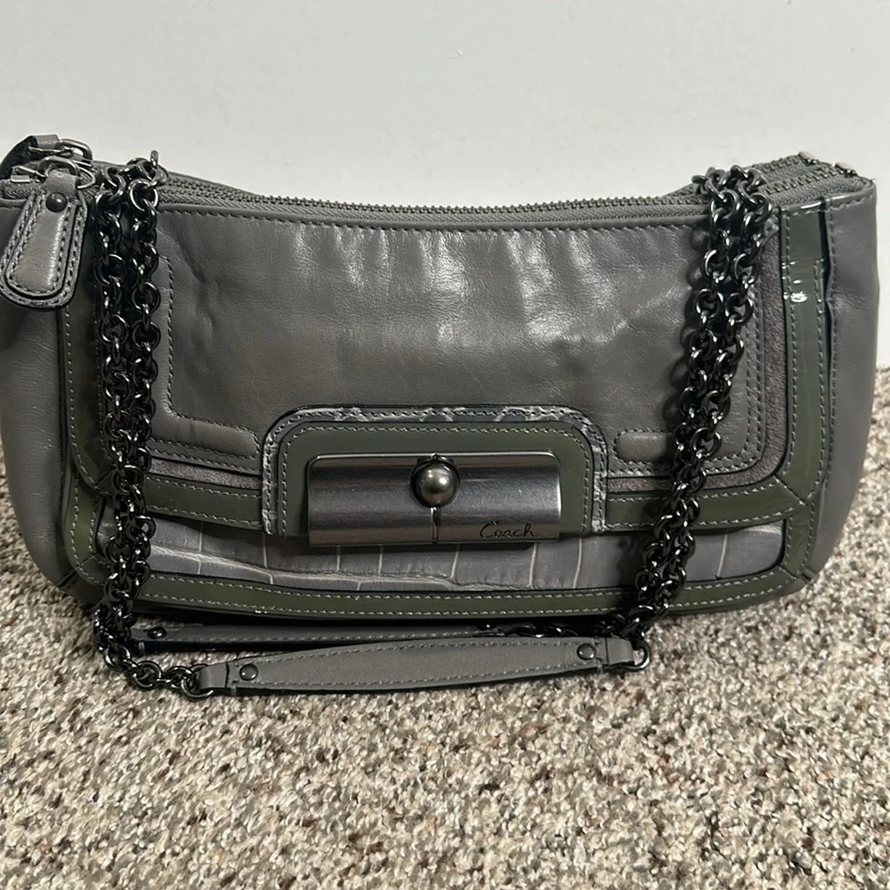 Coach gray leather